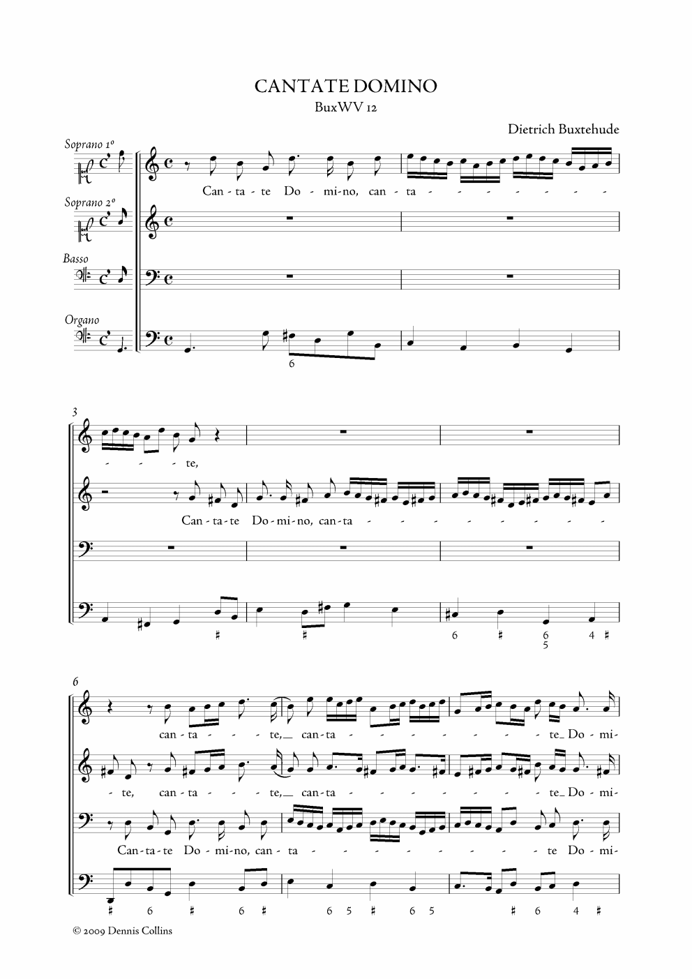 Buxtehude Cantate Domino Pdf